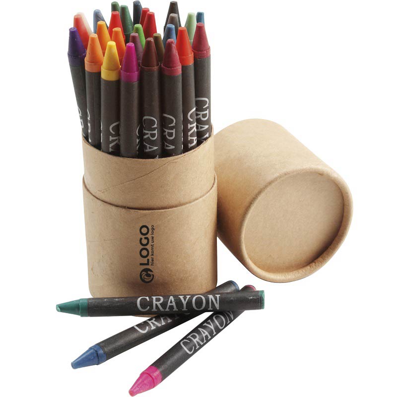 Tube with wax crayons